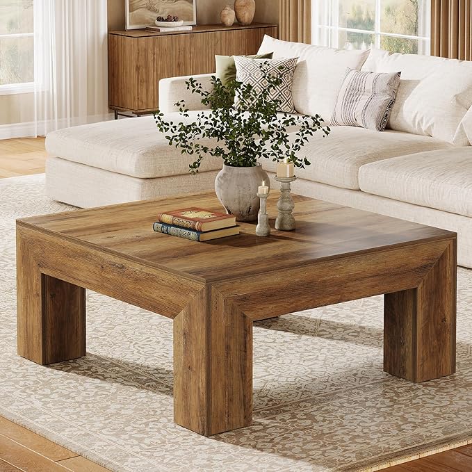 Tribesigns 39.4-Inch Square Coffee Table by Tribesigns