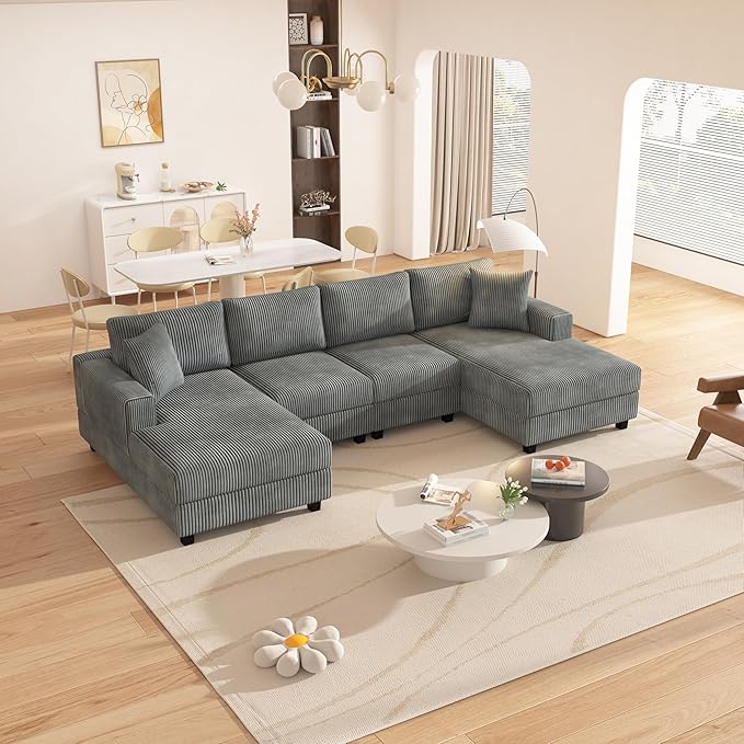 Eafurn Oversized Symmetrical U Shaped Modular Sectional Sofa by Unknown