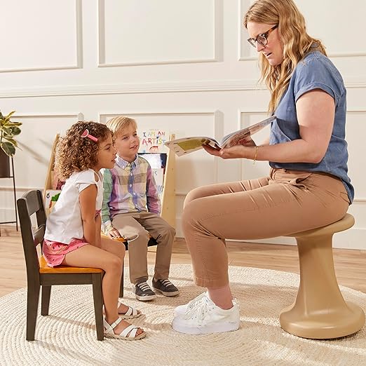 ECR4Kids Hideaway Table and Chair Set, Kids Furniture, Honey/Grey Wash - Image 9
