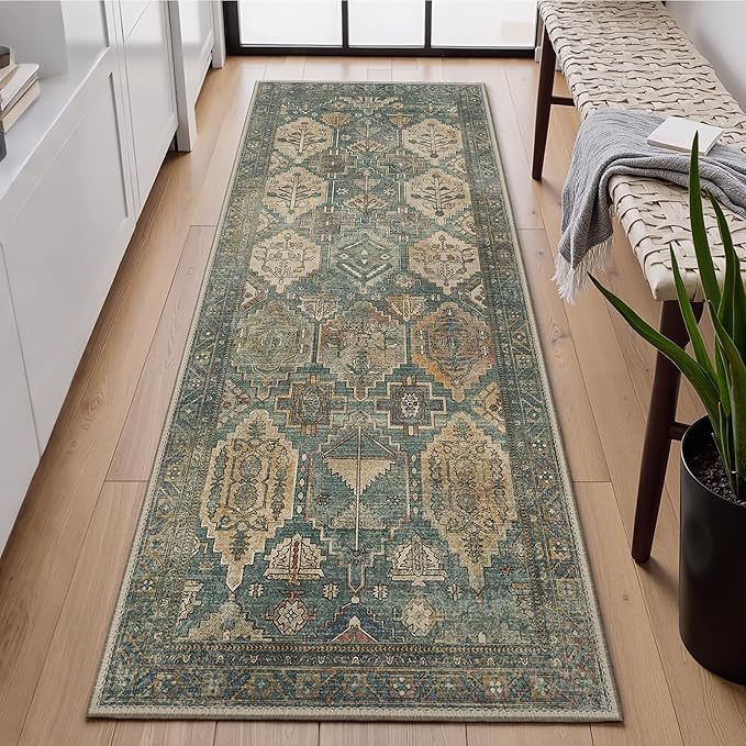 GENIMO 2x5 Runner Rugs for Hallway, Machine Washable Non Slip Vintage Rugs - Image 2