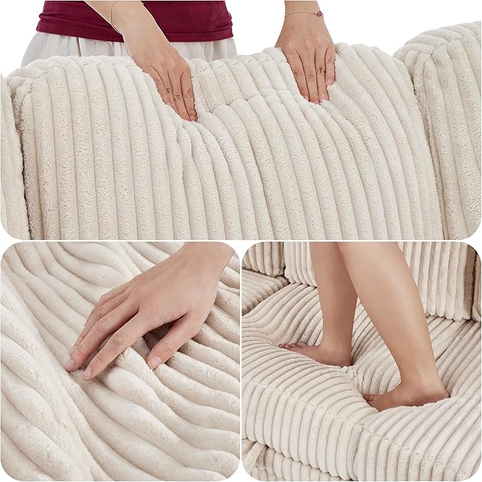 Couch, L-Shaped Sleeper Sofa - Image 3