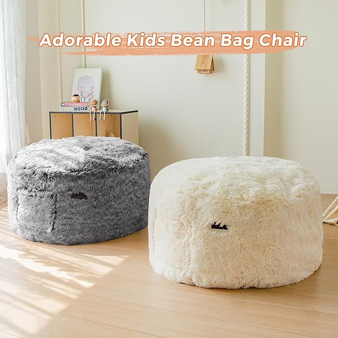 MAXYOYO Kids Bean Bag Chair, Stuffed Faux Fur Bean Bag - Image 9