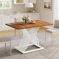 DWVO Modern Dining Table for 4 People 47 Inch Rectangular Kitchen Table by DWVO