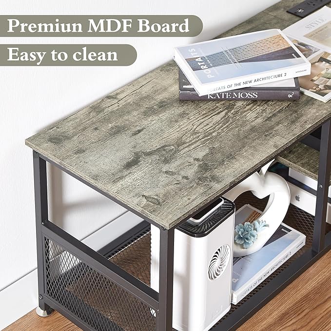 VECELO TV Stand with Power Outlets - Image 9