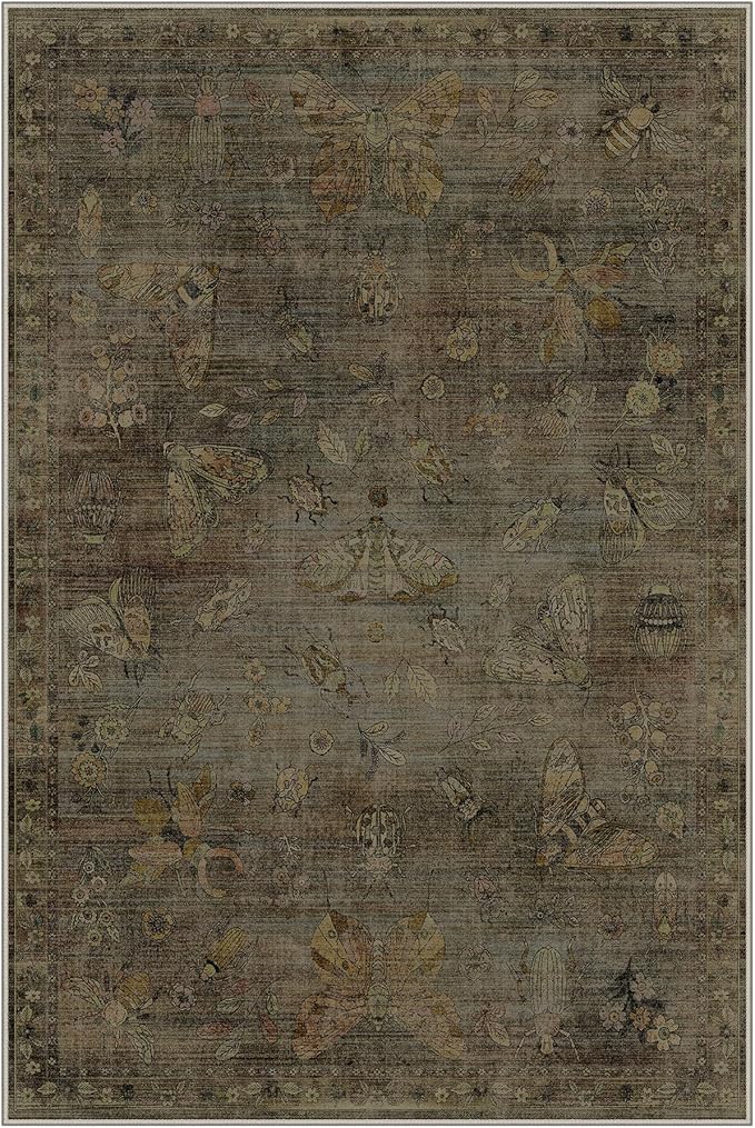 GENIMO 6x9 Area Rugs for Living Room, Machine Washable Non Slip Vintage Rugs - Image 9