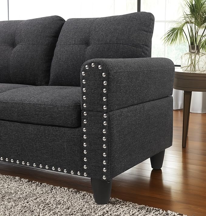 98 Inch L Shaped Sectional Sofa - Image 7