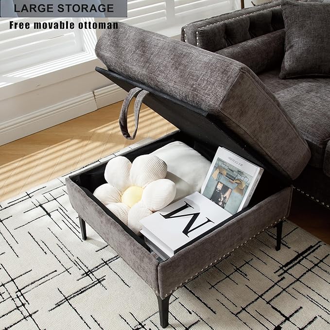 Ball & Cast 85" L Shaped Sectional Sofa - Image 4