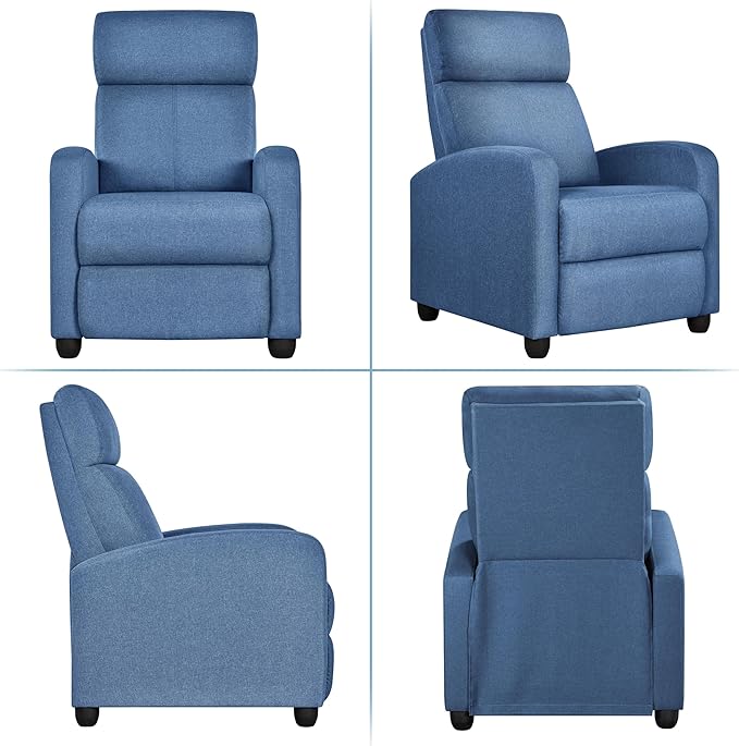 Yaheetech Fabric Recliner Chair Sofa Ergonomic Adjustable Single Sofa - Image 6