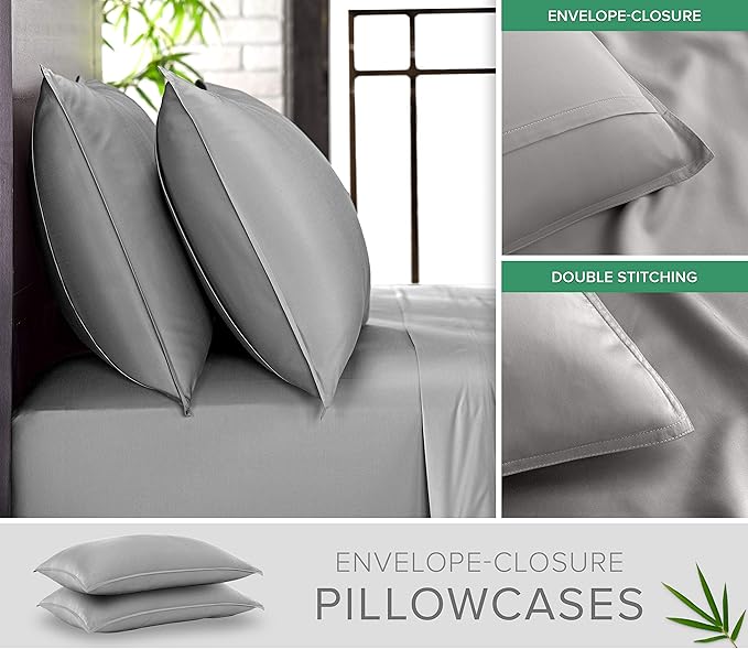 King Sheets by Pure Bamboo, Genuine 100% Organic Viscose Derived from Bamboo - Image 3