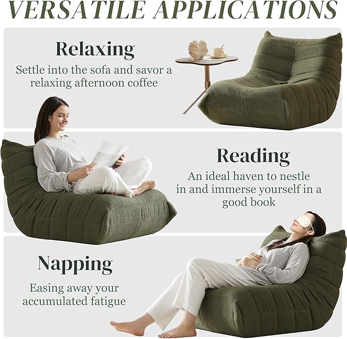 Bean Bag Chair, Fireside Chair Bean Bag Sofa - Image 6