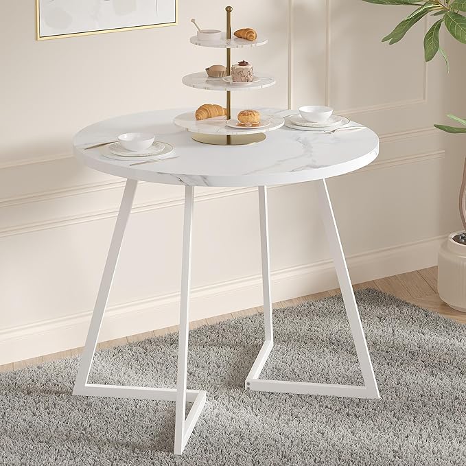 VECELO Round Dining Room Table by VECELO