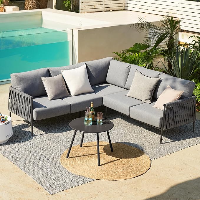 EAST OAK Life Chatter Patio Furniture Set, Outdoor Furniture Corner Sofa Set by EASTOAK