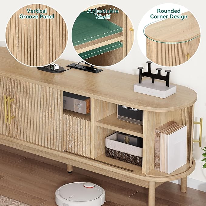 YITAHOME Fluted TV Stands for Living Room - Image 6