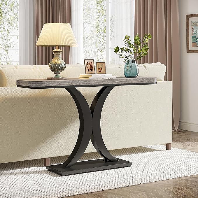 LITTLE TREE Industrial Entryway Console Table, Compact Foyer Hallway Accent - Image 5