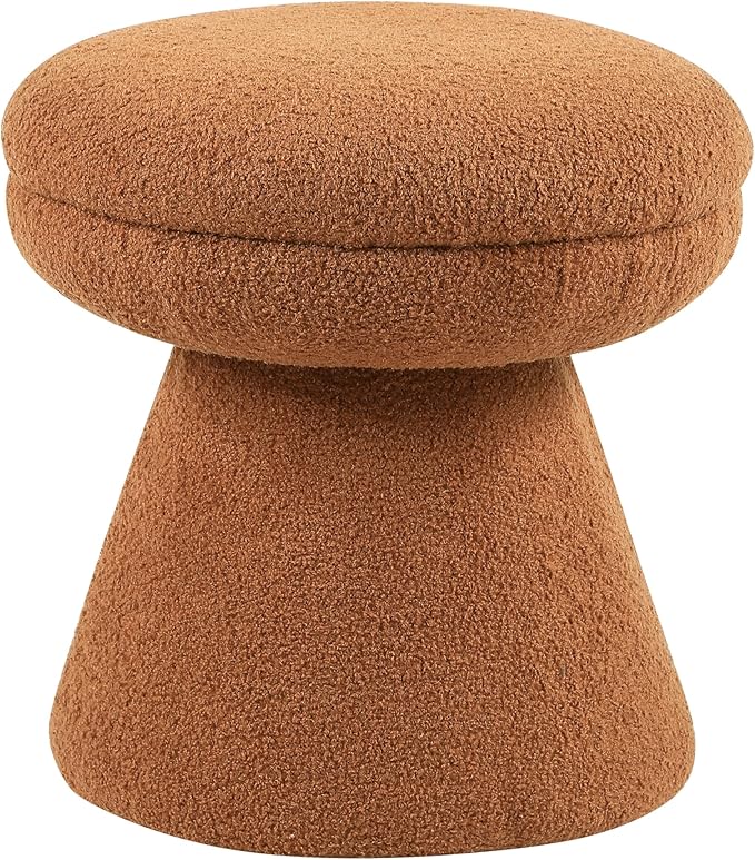 Furniture of America Rami Modern 18-inch Mushroom-Shape Upholstered Ottoman by FurnitureofAmerica