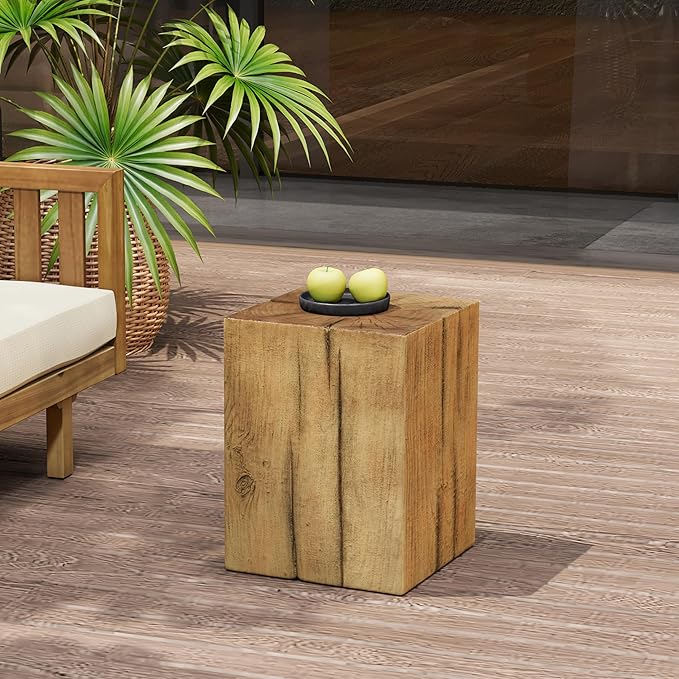 Christopher Knight Home Bard 18" Square Living Room Side Table, Wood-Like by ChristopherKnightHome