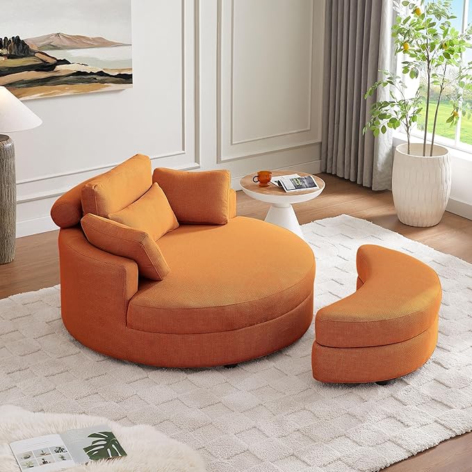 51.2'' Oversized Barrel Armchair - Image 3