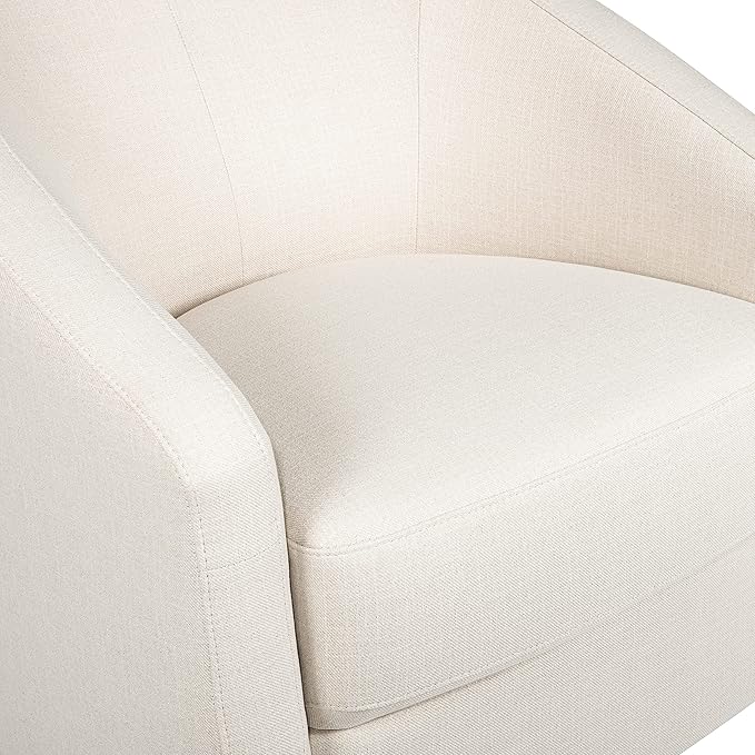 babyletto Madison Swivel Glider in Performance Natural Eco-Twill, Water - Image 8