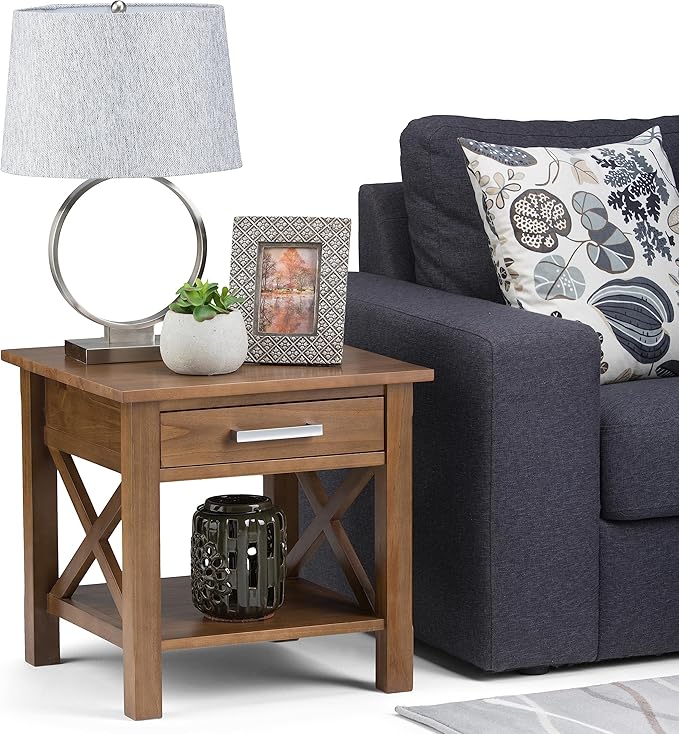 SIMPLIHOME Kitchener SOLID WOOD 21 inch Wide Square Contemporary End Side Table - Image 10
