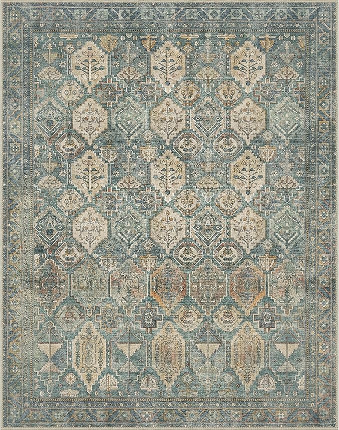 GENIMO 5x7 Area Rugs for Living Room, Machine Washable Non Slip Vintage Rugs - Image 8