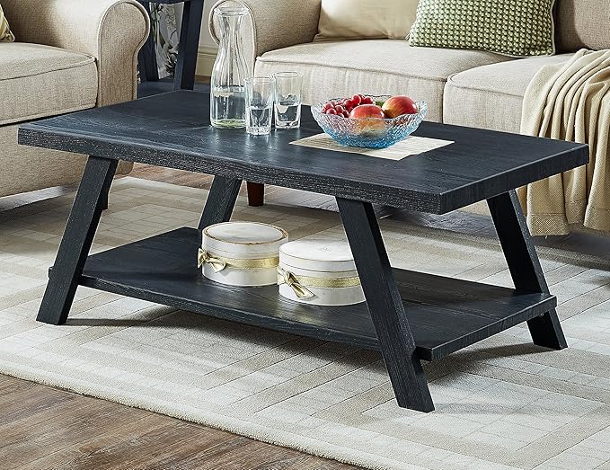 Roundhill Furniture Athens Contemporary Replicated Wood Shelf Coffee Table in by RoundhillFurniture