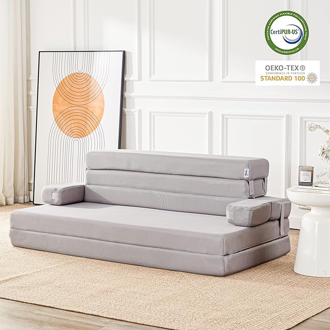 Sleep 4 Inch Foldable Mattress, Portable Floor Mattress Couch - Image 2
