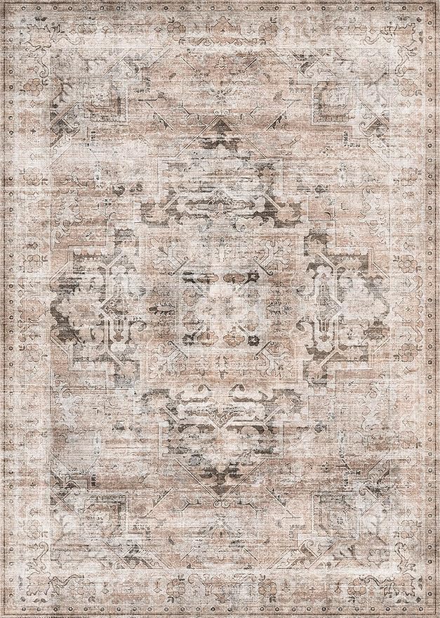 GENIMO 6x9 Area Rugs for Living Room, Machine Washable Non Slip Vintage Retro - Image 9