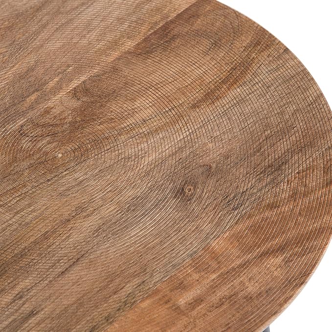 Kate and Laurel Rumsen Farmhouse Side Table, Natural and Black, Sophisticated - Image 7