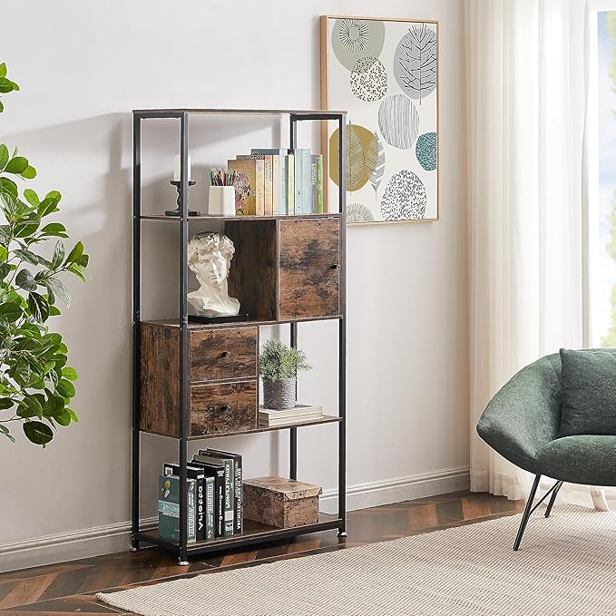 VECELO 5-Tier Bookshelf, Bookcase - Image 3