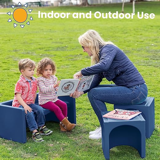 ECR4Kids Tri-Me Table and Cube Chair Set - Image 5