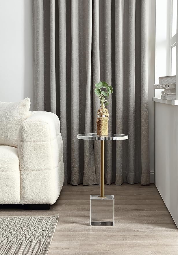 Clear Acrylic End Table, Side Table, - Image 5