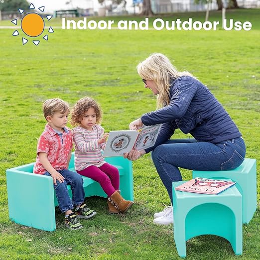 ECR4Kids Tri-Me Table and Cube Chair Set - Image 5