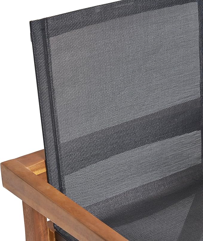 Merax Mesh Seating Solid Wood Dining Chairs Set of 2, French Country Style - Image 9