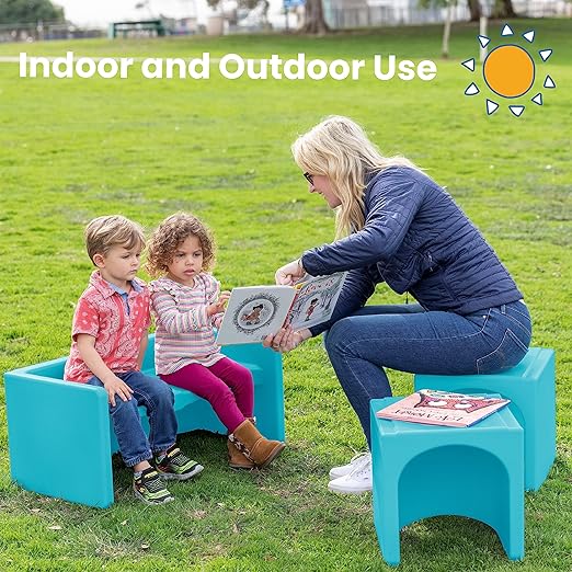 ECR4Kids Tri-Me Table and Cube Chair Set - Image 5