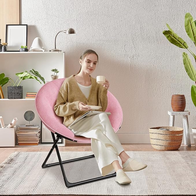 Saucer Chair with Faux Fur Cover - Image 2
