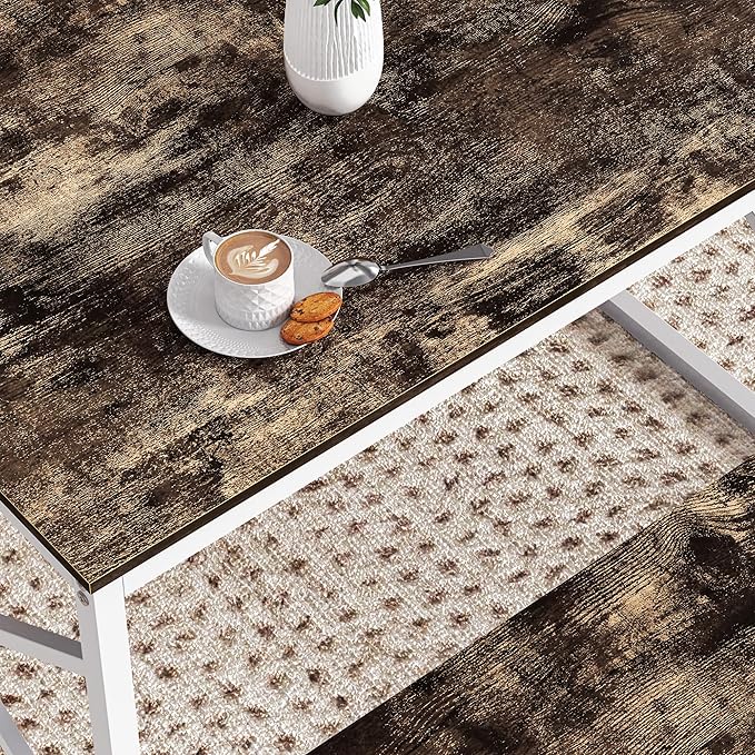 VECELO Kitchen Table with 2 Benches - Image 3