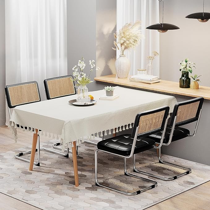 Rattan Dining Chairs Set of 2 Mid Century Modern Kitchen Chairs - Image 6