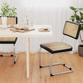 Rattan Dining Chairs Set of 2 Mid Century Modern Dining Room Chairs by ArlunarHome