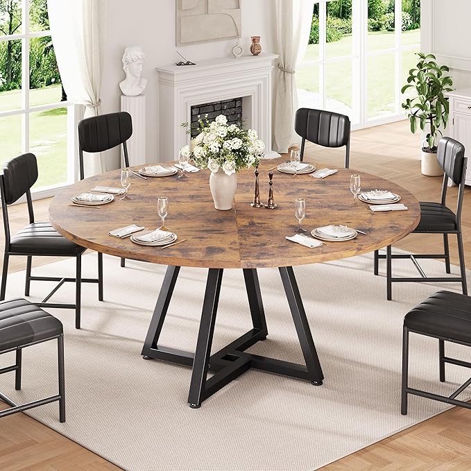 51“ Round Kitchen Dining Room Table - Image 3