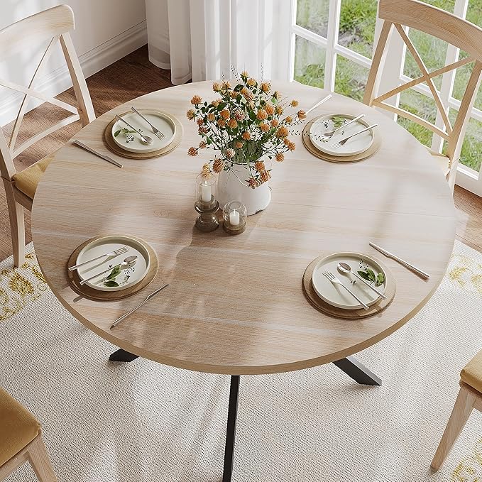 ChooChoo 47.2 Inch Round Dining Table - Image 3