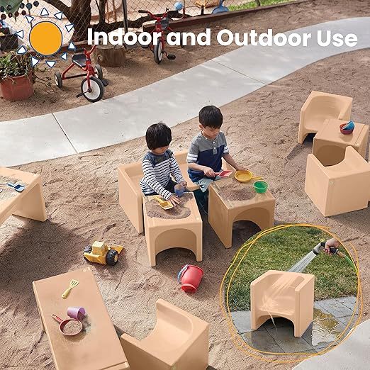 ECR4Kids Tri-Me Table and Cube Chair Set - Image 5