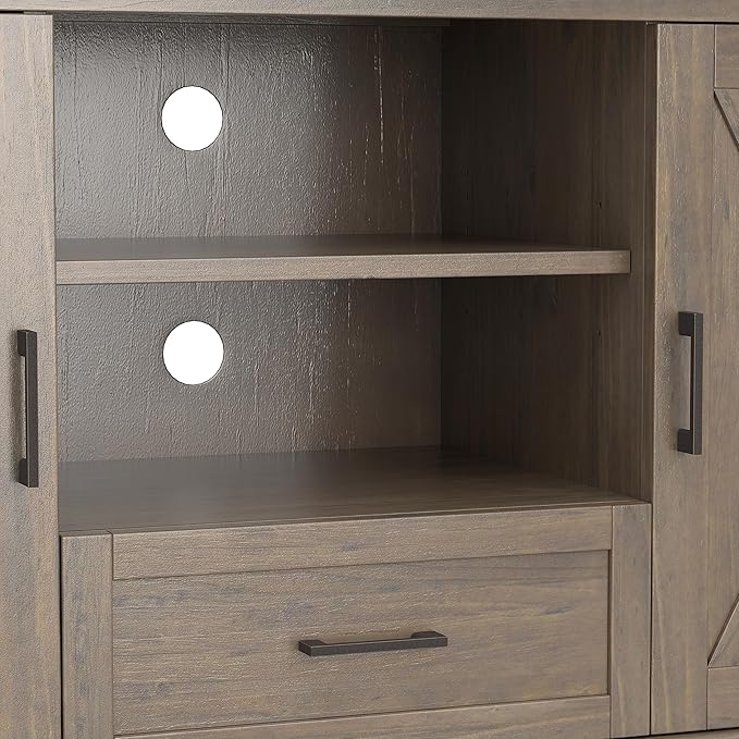 SIMPLIHOME Ela Solid Wood 53 inch Wide Transitional TV Media Stand in Smoky - Image 10