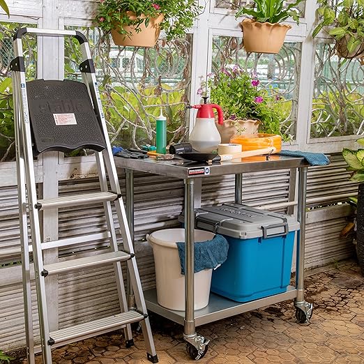 DuraSteel 30x48 NSF Stainless Steel Cart - Image 2