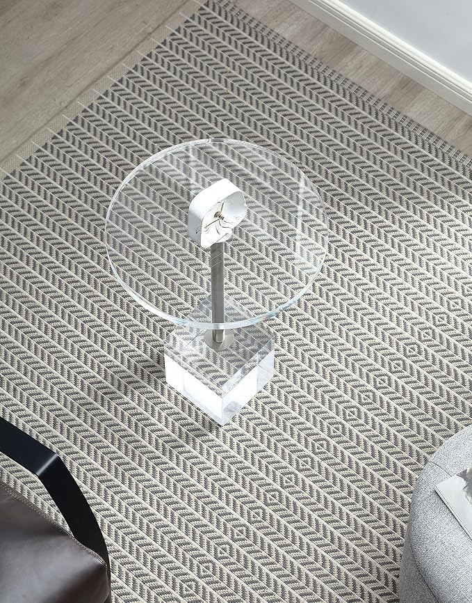 Clear Acrylic End Table, Side Table, - Image 3
