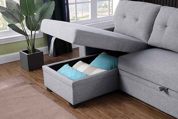 Devion Furniture Meridian 4-in-1 Convertible L Shaped Couch - Image 4