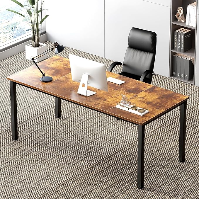 Need 70.8 Inch Executive Office Desk, Large Stylish Computer Desk, Simple Study - Image 2