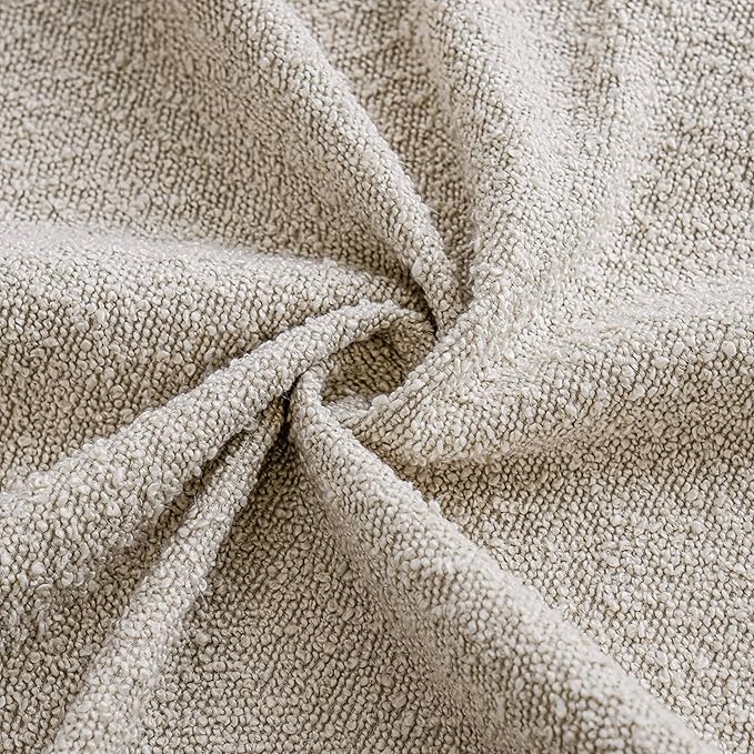 Foindtower Pack of 2 Textured Boucle Throw Pillow Covers Accent Solid Lumbar - Image 3
