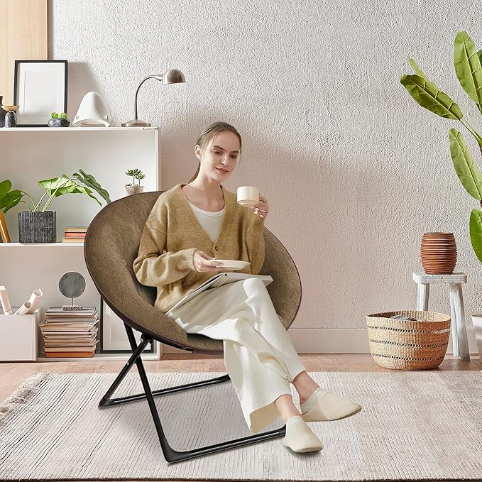 Saucer Chair, XL Foldable Lounge Chair - Image 2