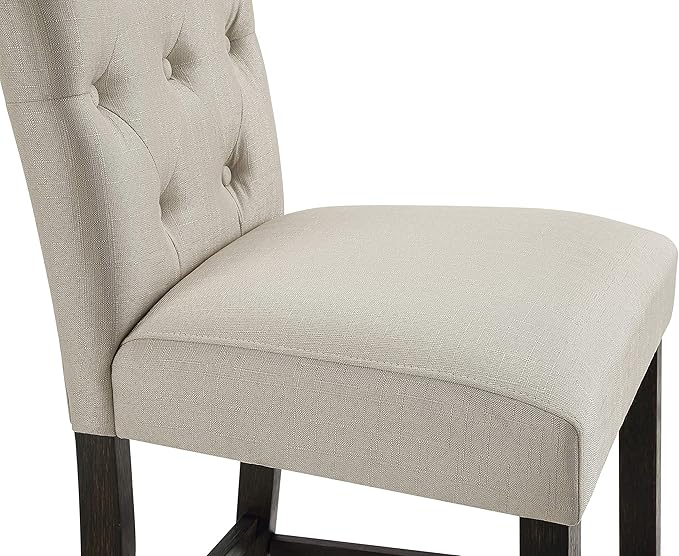 Roundhill Furniture Hendley Solid Wood Tufted Bartools - Image 4