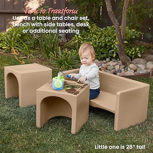 ECR4Kids Tri-Me Table and Cube Chair Set - Image 4